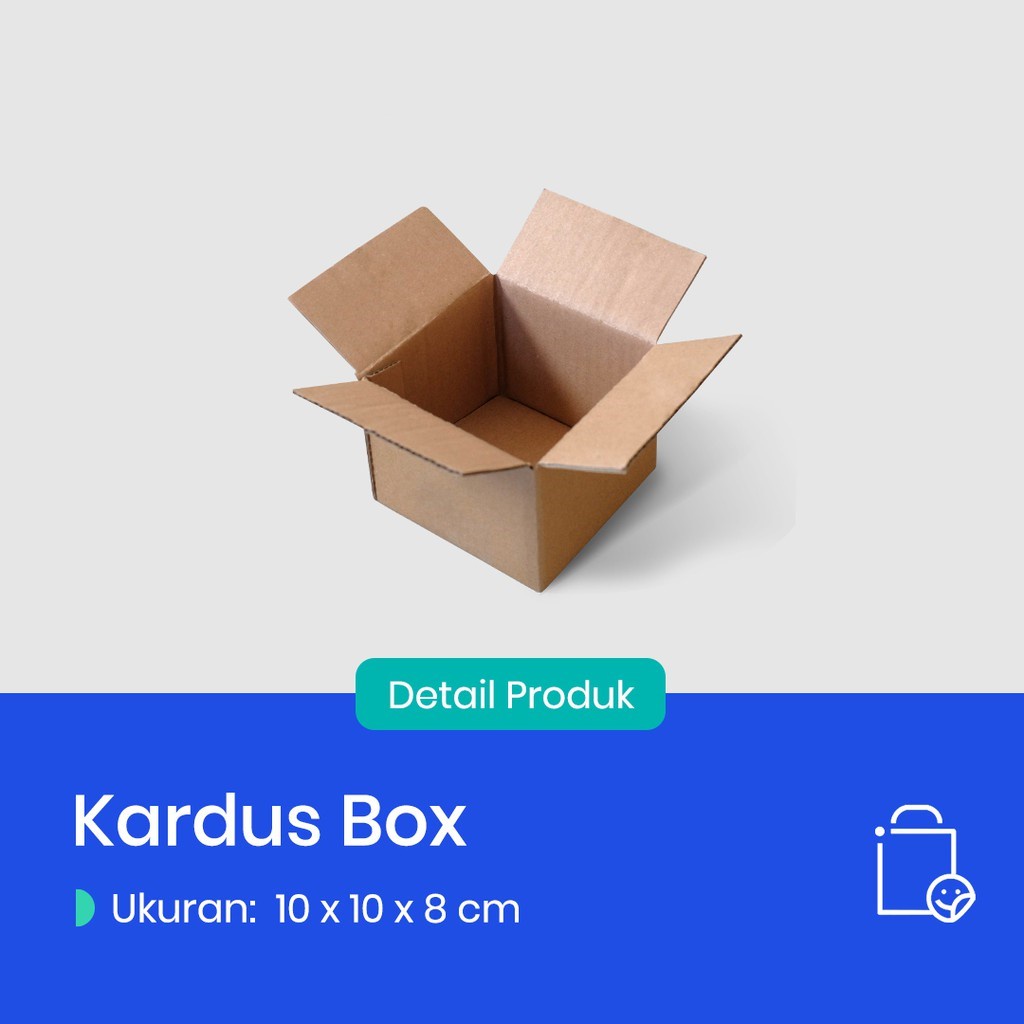 Kardus Box Polos / Karton Packing 10x10x8 cm