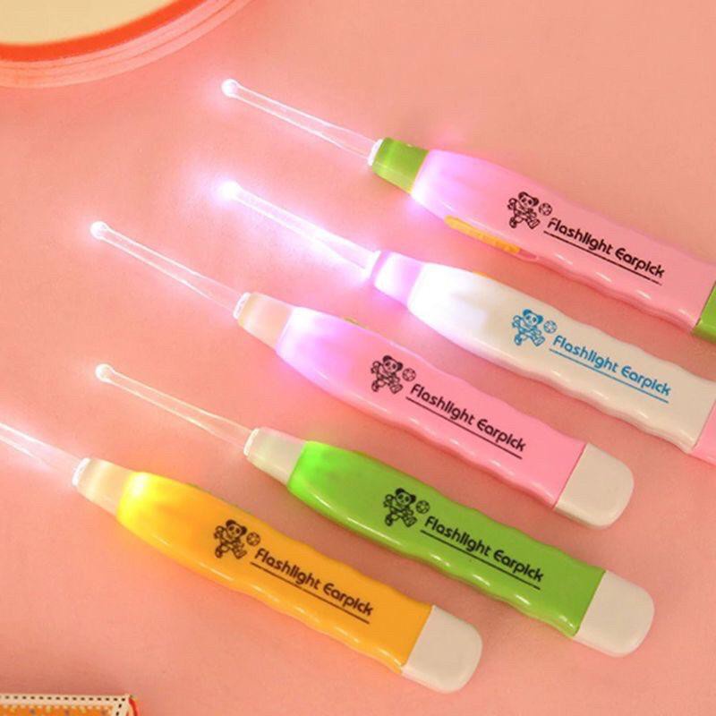 [Promosi Terbaru] Korek Kuping Senter Led Nyala Earpick Lash Light Lampu anak Souvenir Murah