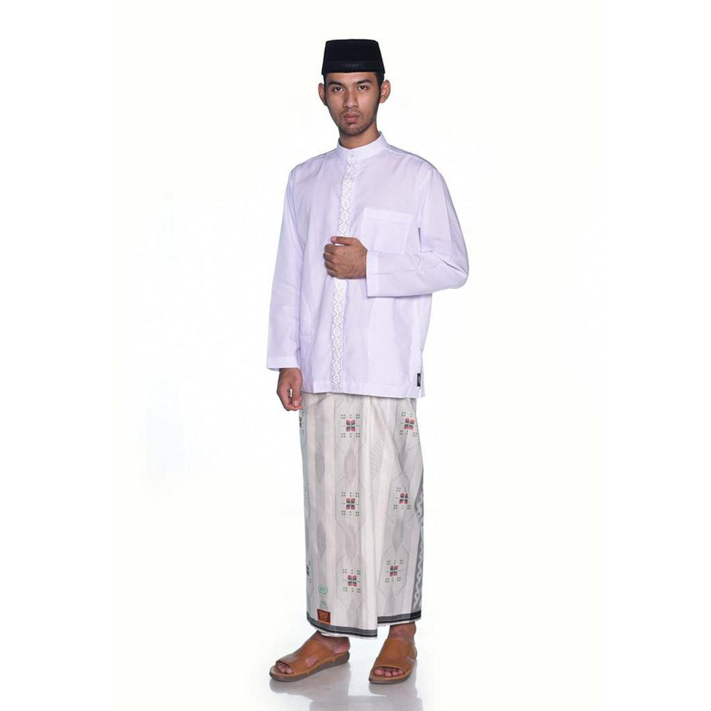 Sarung BHS Gold Excellent Motif Qatar Putih
