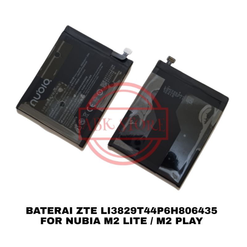 BATRE BATERAI BATTERY ZTE LI3829T44P6H806435 FOR NUBIA M2 LITE / M2 PLAY ORIGINAL 100%
