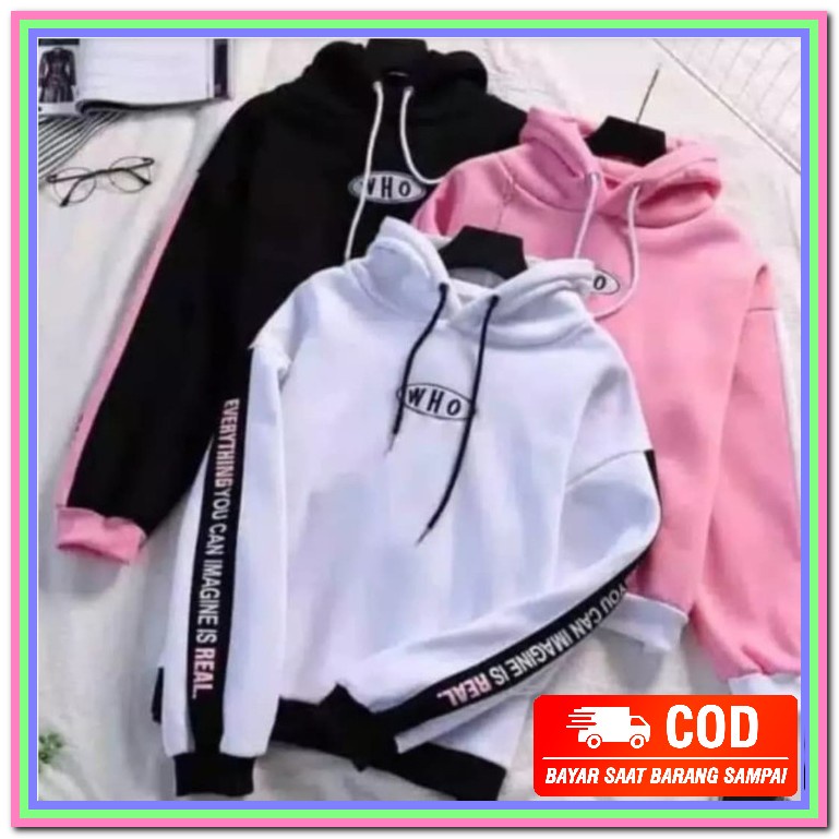 Jaket Kaos Pria Atau Wanita  Premium Kekinian Pria/Wanita D PS120 Sweater Hoodie/Switer Who/S