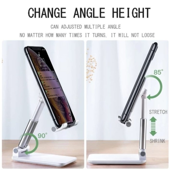 BM-W07 Liftable Foldable Phone Holder Stand HP di Meja Folding desktop