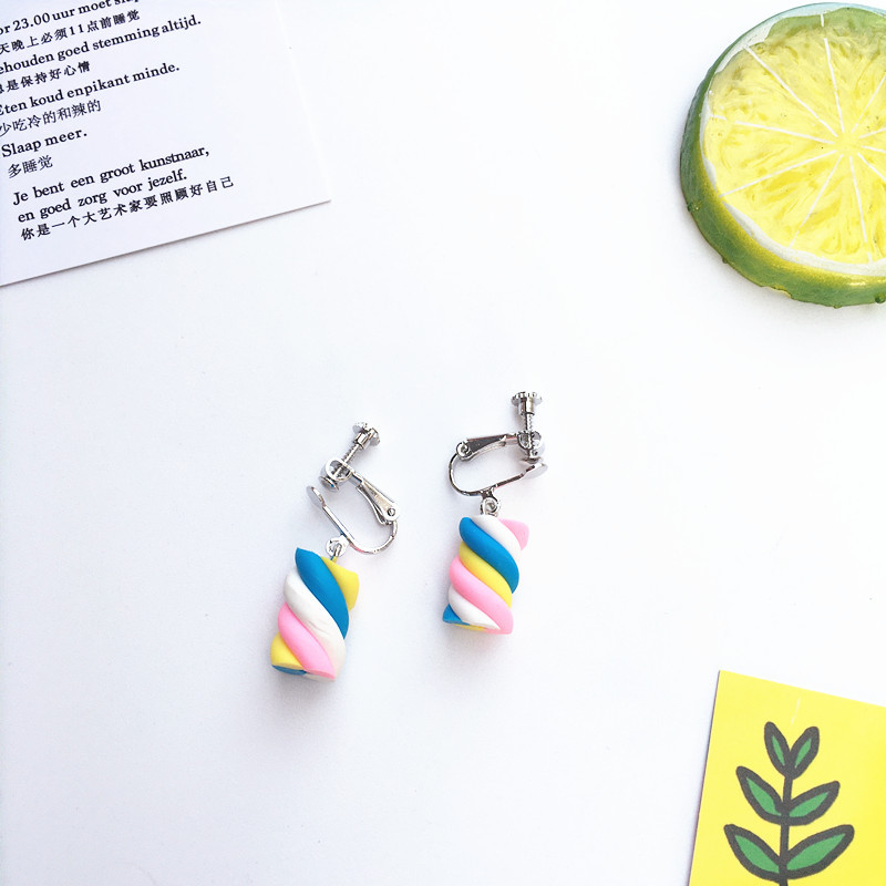 Anting Tusuk Handmade Bahan Katun Lembut Warna Permen Untuk Wanita