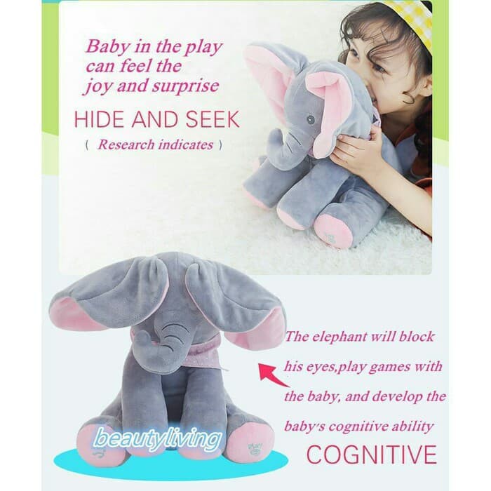 Boneka Gajah Peek A Boo atau Kado Mainan Anak Perempuan Boneka Peek A Boo