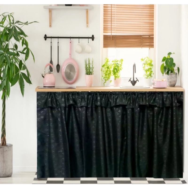 Gorden Kolong Dapur - Emboss Hitam