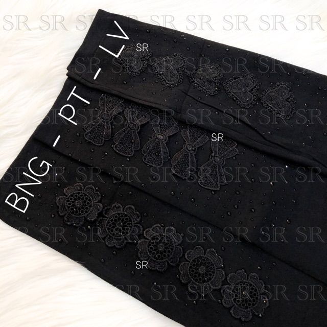 Legging Panjang Wanita Payet Motek Aplikasi Bordir Cantik Import