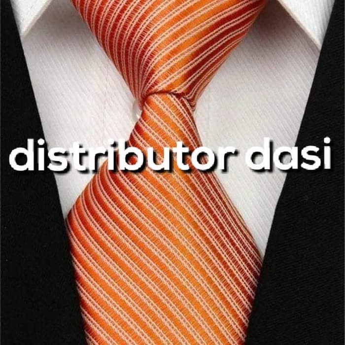 Dasi Pria Warna Orange Motif Salur 3 inch 8 cm polyester premium ready stok