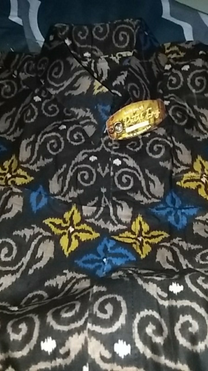 Couple Tunik Ziggy Tali Bunga Zigzag Lawasan Sarimbit Seragam Batik Formal Casual Kerja Bagus