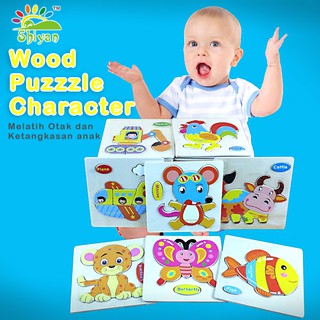 Shiyan mainan puzzle kayu bergambar mainan edukasi anak Shiyan mainan puzzle kayu bergambar mainan edukasi anak