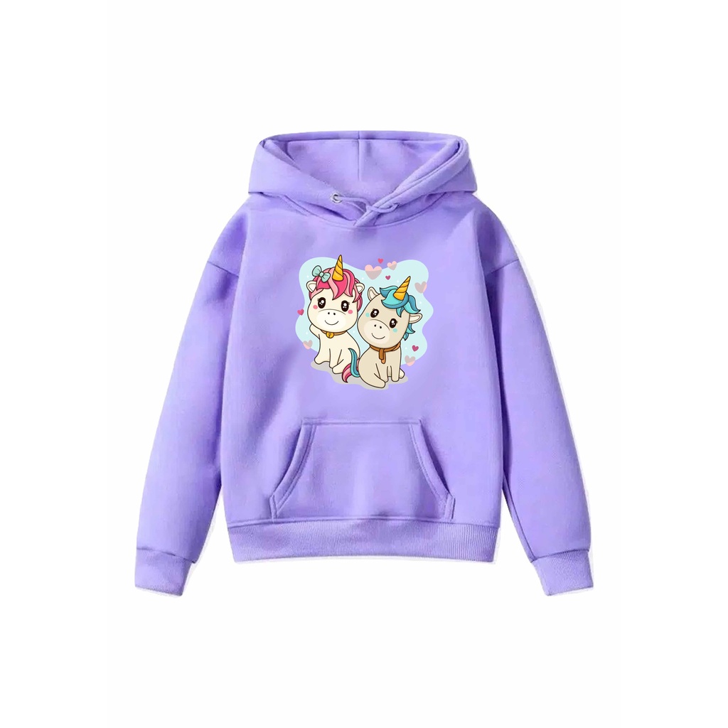 Hoodie anak Twins Unicorn Cute Sweater Pakaian Anak M - XXL