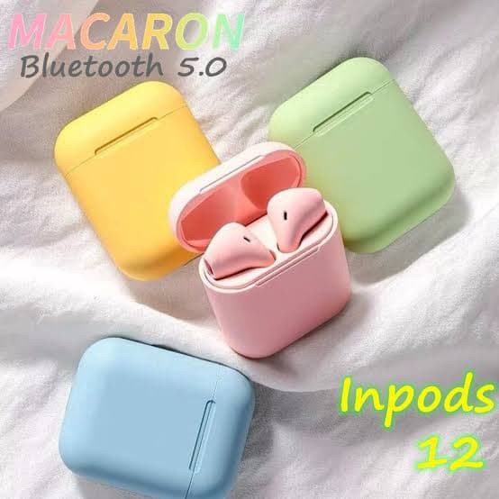 HEADSET INPODS MACARON BT HEADSET 5.0 // I12 TWS