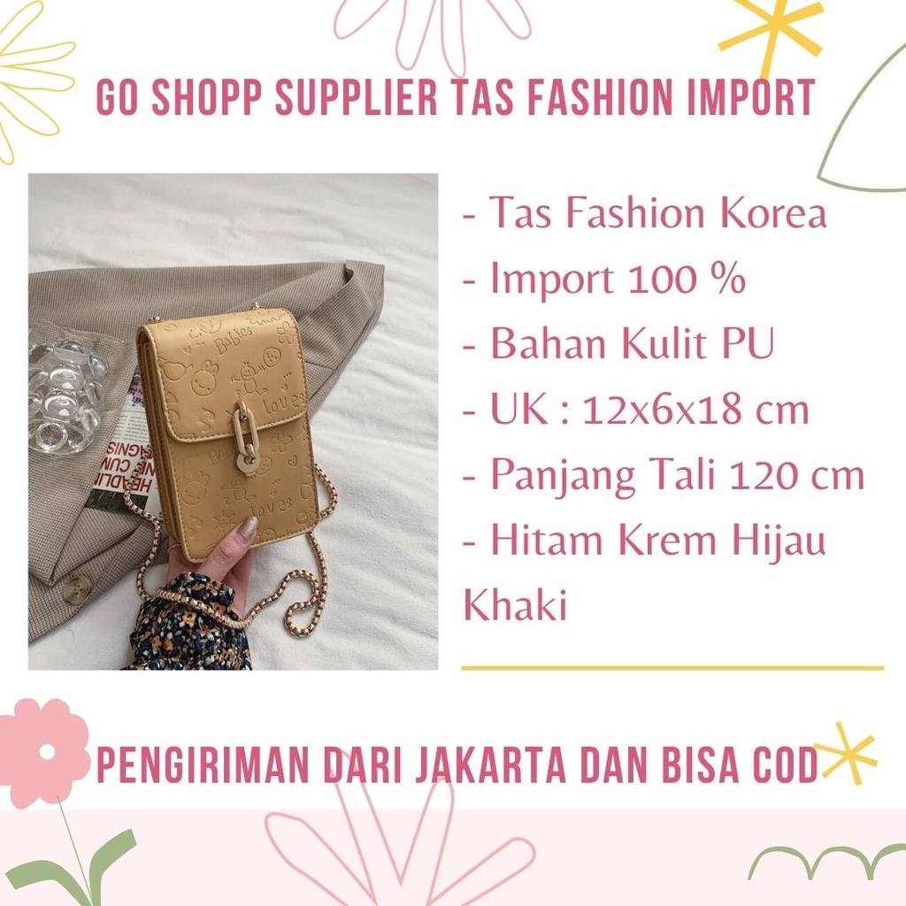 Tas HP Selempang Wanita Import Terbaru - Tas Selempang Wanita Import Premium - Tas Handphone Selempang Wanita Import - Tas HP Fashion Korea Import - Tas Selempang Mini Import Terbaru Kekinian - Tas Viral Tiktok Terbaru - Tas Wanita Import [SL71]