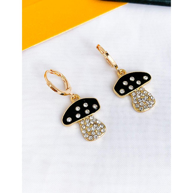 LRC Anting Tusuk Fashion Alloy Studded Mushroom Stud Earrings D94102