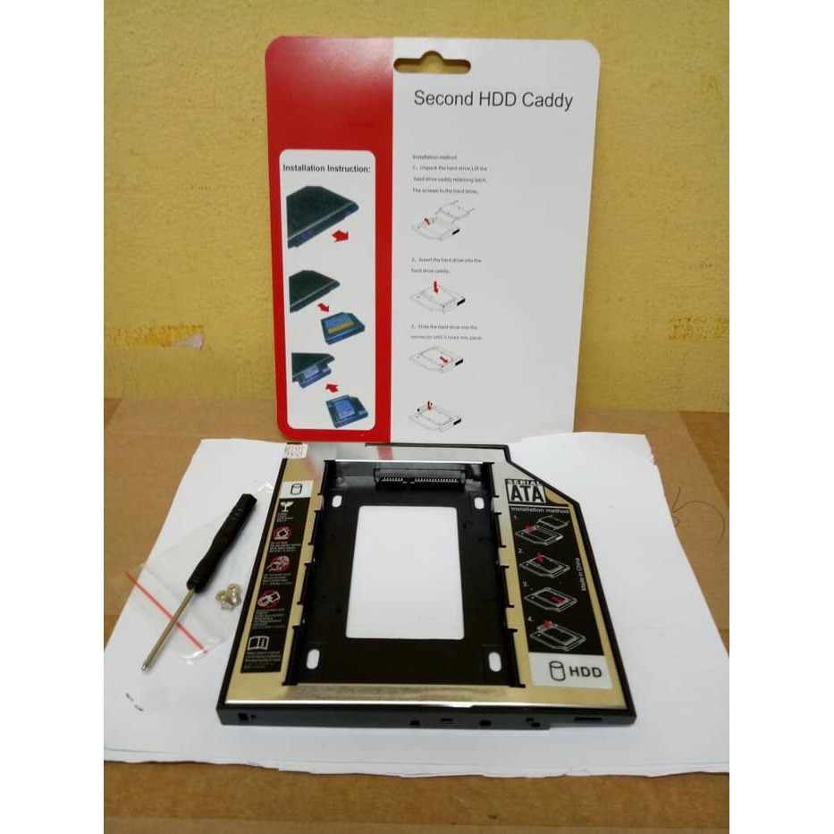HDD &amp; SSD Caddy 9,5mm Slim Sata Alloy