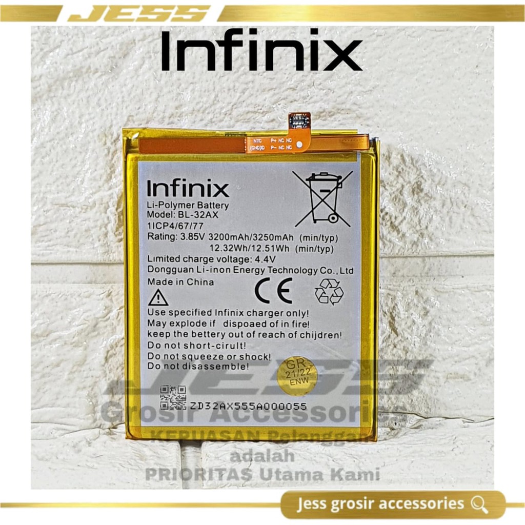 Baterai Battery Original INFINIX Kode Batre BL-32AX - BL32AX Tipe Hp Zero 4 X555