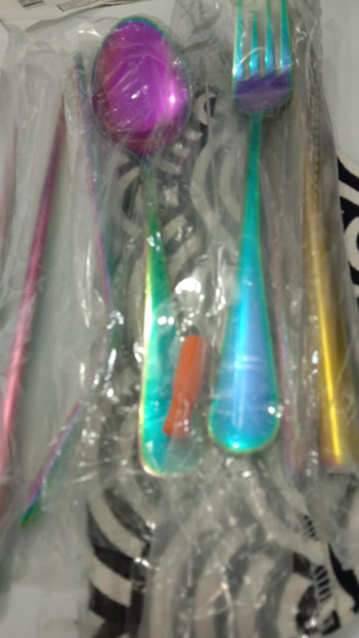 Cutlery Set Travel Sendok Garpu Sumpit Sedotan Warna Pouch Lipat