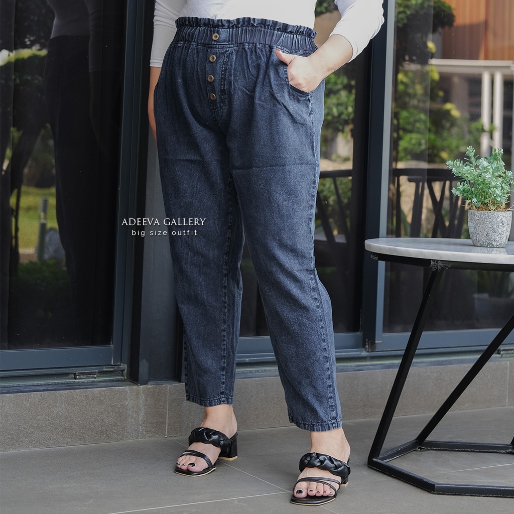 ADEEVA Marion Pants Celana Jeans Wanita Jumbo