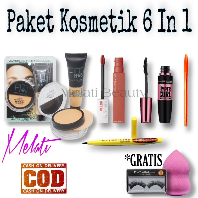 Paket Kosmetik 6 In 1 Terlaris / Paket Kosmetik Lengkap / Make Up Set Kecantikan / Kosmetik / Kecantikan Wanita / Paket Kosmetik Murah