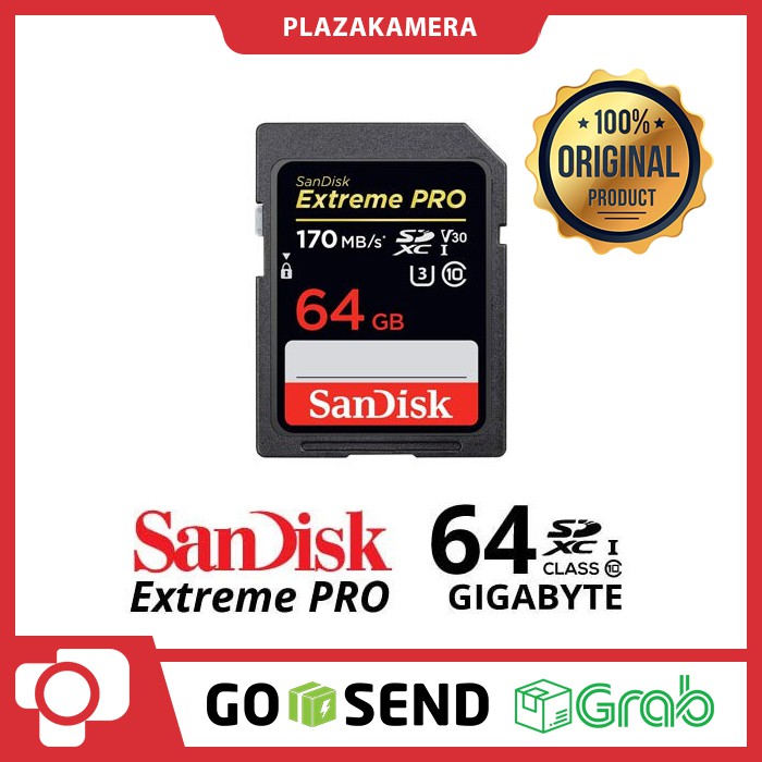 Sandisk Extreme Pro SDXC UHS-I U3 V30 170Mb/S – 64GB