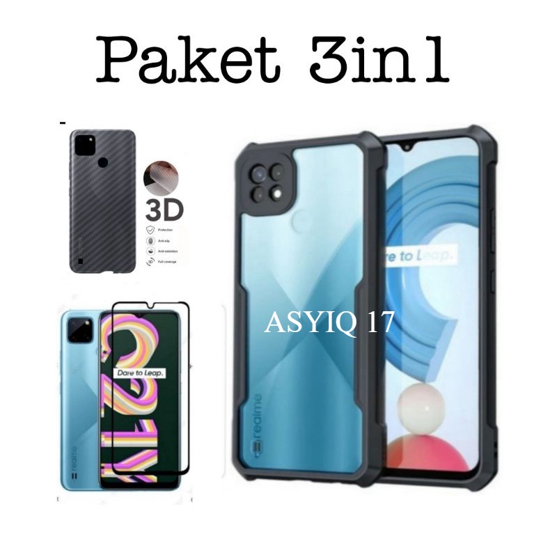 PROMO Case REALME C21Y C12 C25 Hard Case Sockproof Transparan Casing