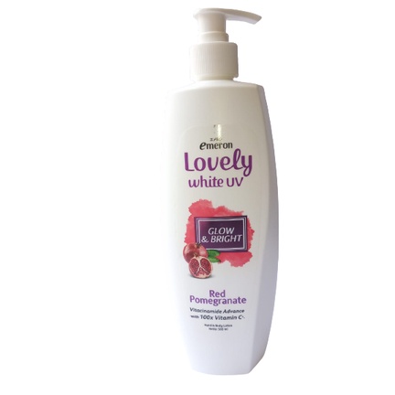 SS Emeron Lovely White Hand and Body Lotion Botol 500 ml Pompa Glow & Bright Pemutih Pencerah