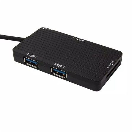 USB 3.0 Multiple 2 Port Hub With 2.5 SATA With TF SD MS Card Reader LU-7789A