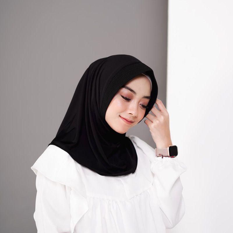 hijab sport jersey premium bahan tebal/hijab instan muslimah/bergo olahraga/hijab instan/kerudung