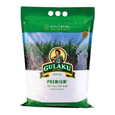 

gulaku premium hijau refill 5 kg gula pasir putih refil