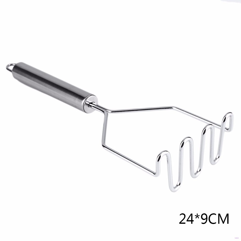 [READY STOCK] Stainless Steel Wave Shape Potato Masher Cutter Tool Kitchen Gadget Tools Sweet Potato Masher