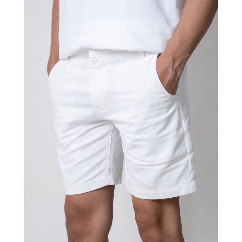 LJ Male Short Pants Chino / Celana Pendek Chino Putih / Celana Pendek Pria / Short Chino White