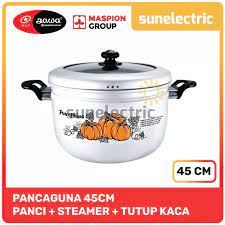 Panci Pancaguna/Kukusan/Steamer+Tutup Kaca 45 cm Maspion