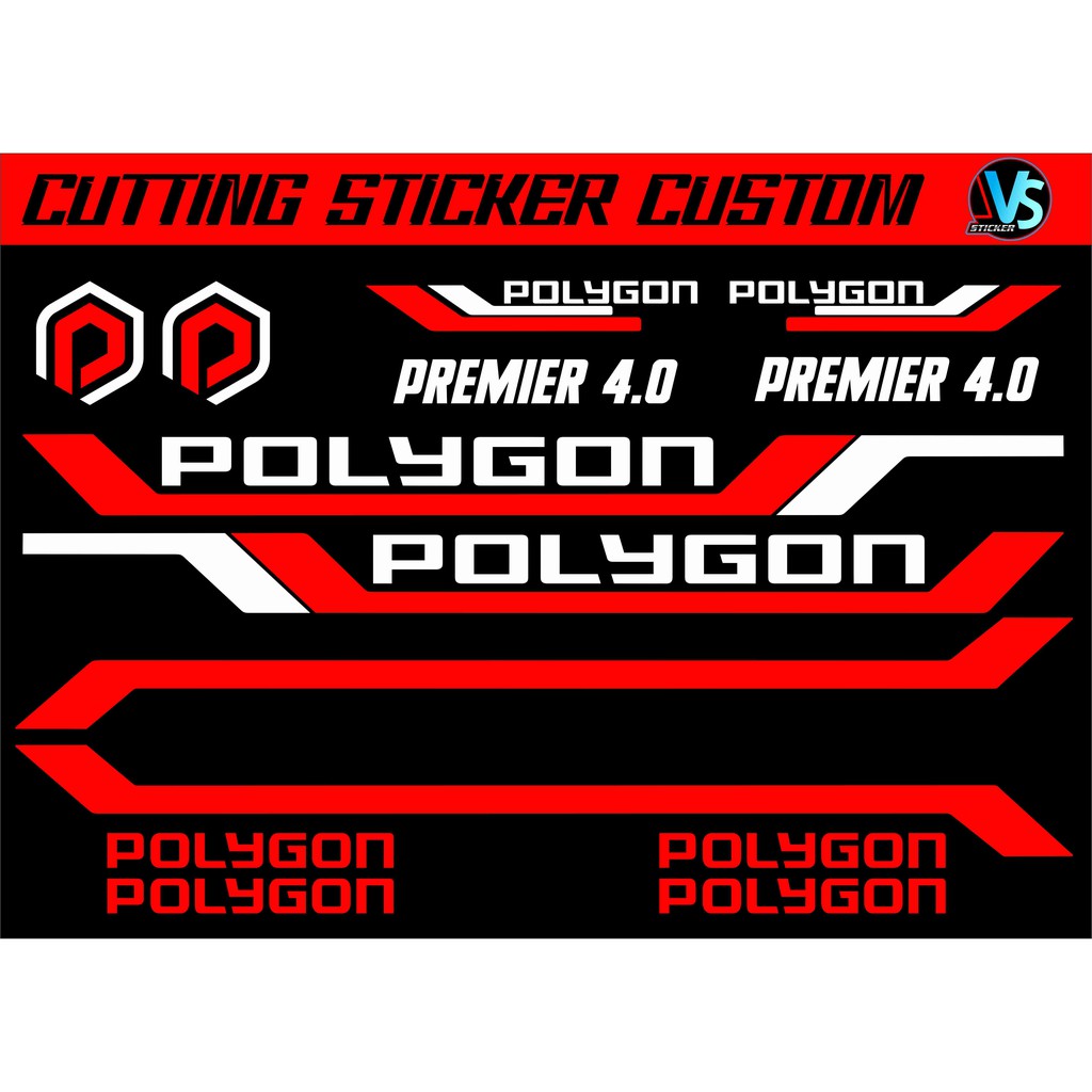 Cutting Sticker Sepeda Polygon Set