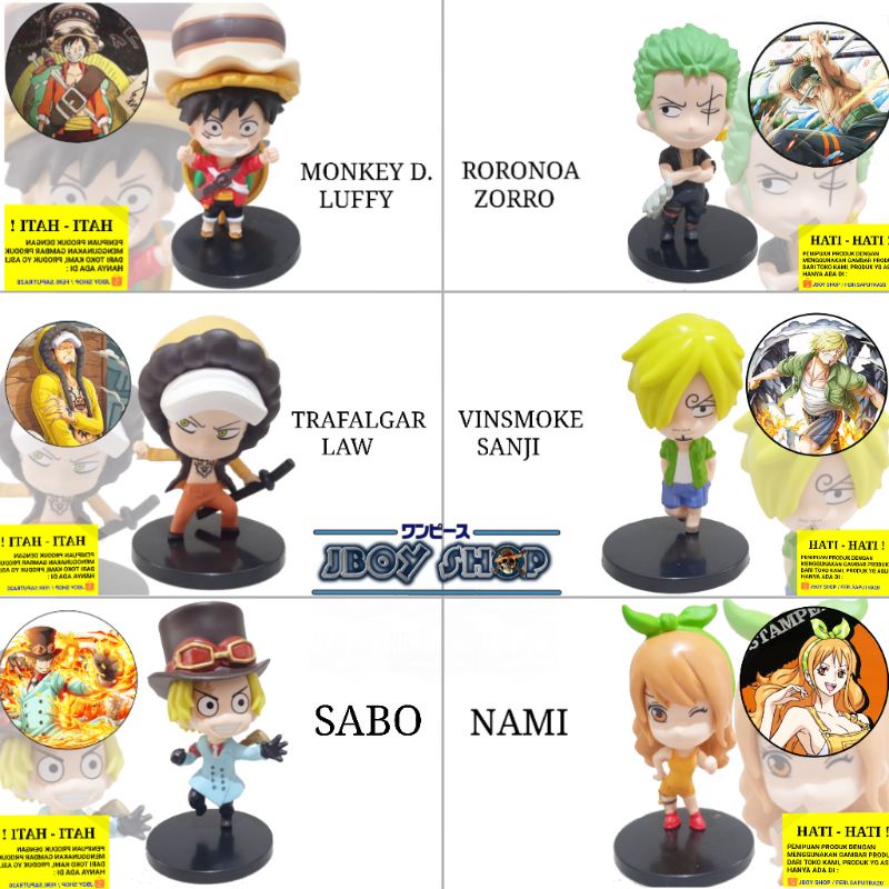 ACTION FIGURE ONE PIECE / ONE PIECE CHIBI / FIGURE LUFFY ZORO LAW SANJI NAMI SABO