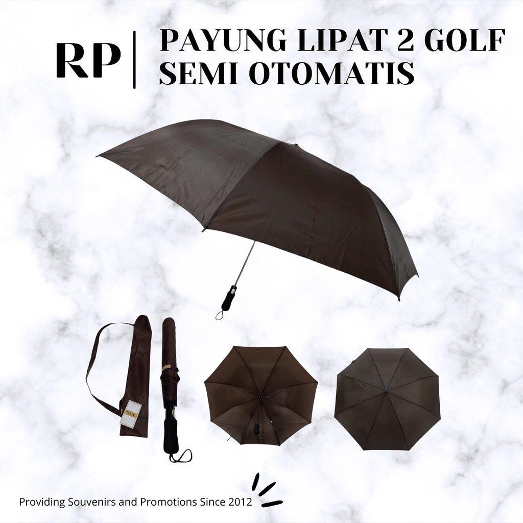 Payung Lipat 2 Golf Jumbo Semi Otomatis