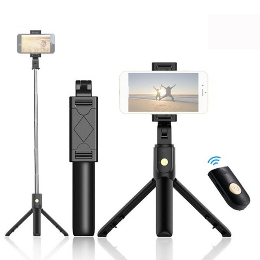 Tongsis Q07 Tongkat Selfie Bluetooth Remote Control Tripod selfie Q07