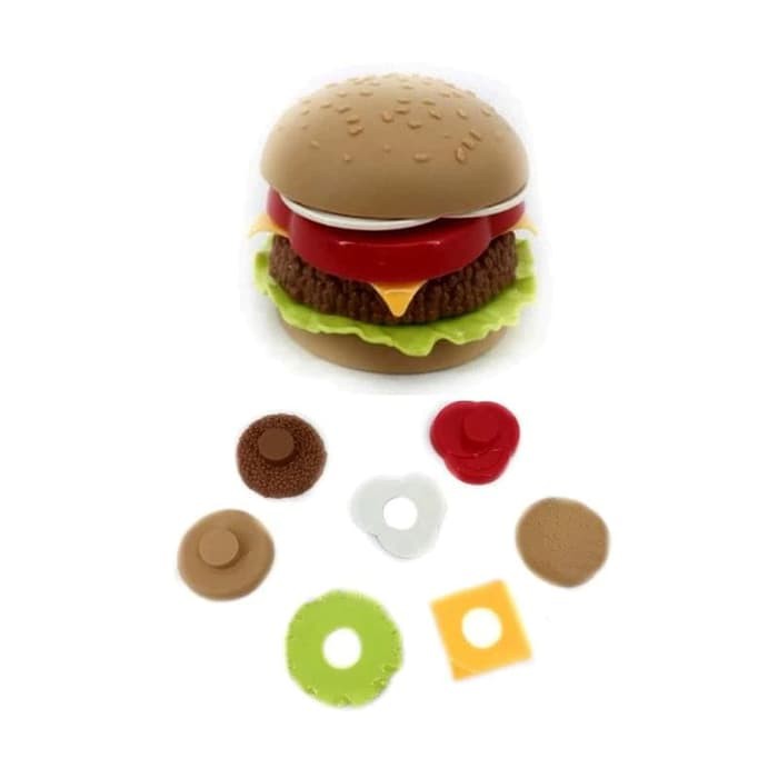 Mainan anak edukasi susun burger Susun Stacking Burger Gourmet LF25