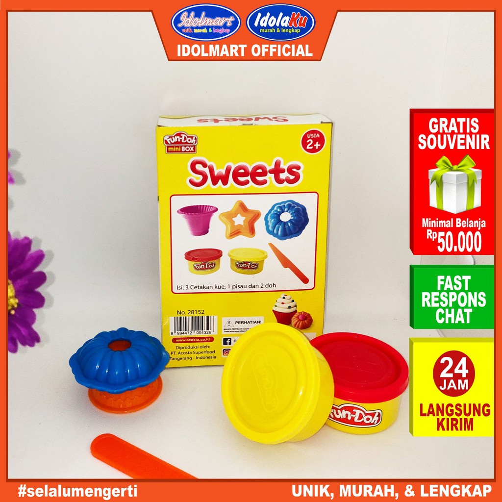 IDOLAKU Fun-Doh  Mini Box Sweets - Play Doh