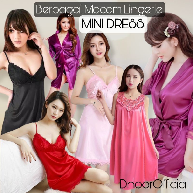 Baju Tidur Lingerie Dress Bahan Satin Seksi