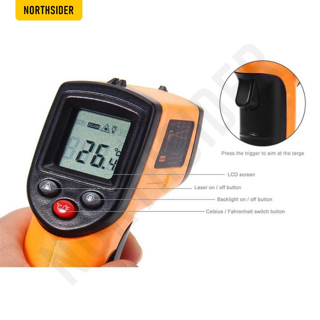 DIGITAL INFRARED THERMOMETER / IR TERMOMETER / LASER TERMO GUN - GM320