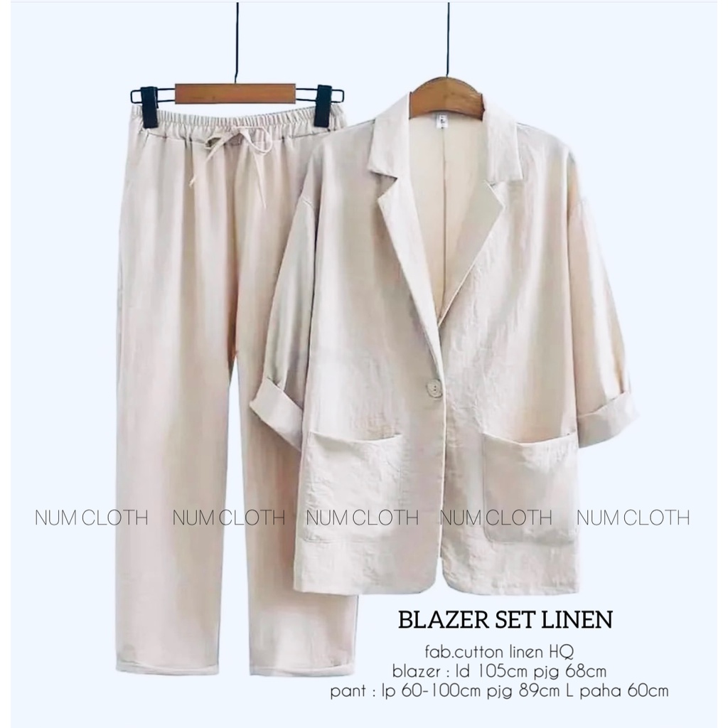 Blazer set linen