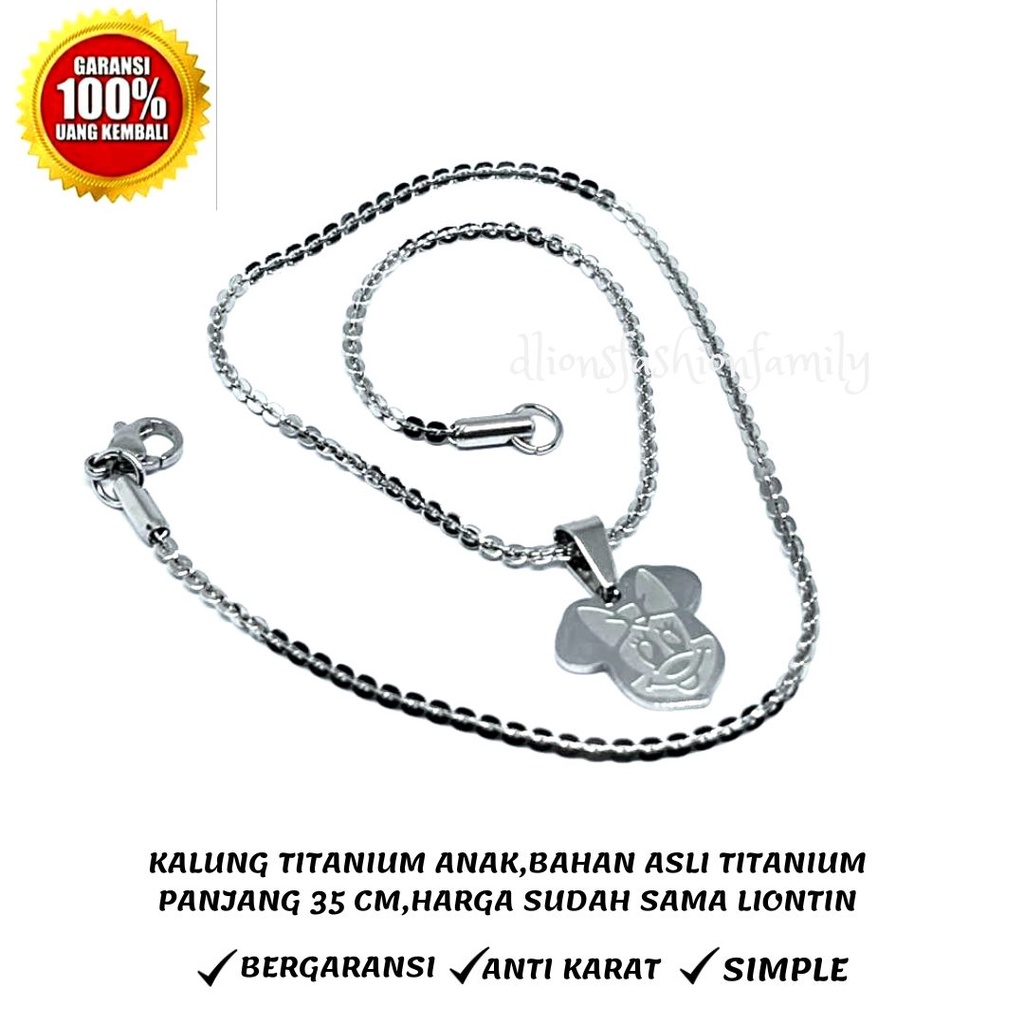 KALUNG ANAK TITANIUM ASLI,BAHAN DIJAMIN ASLI,GARANSI UANG KEMBALI,PANJANG 35 CM