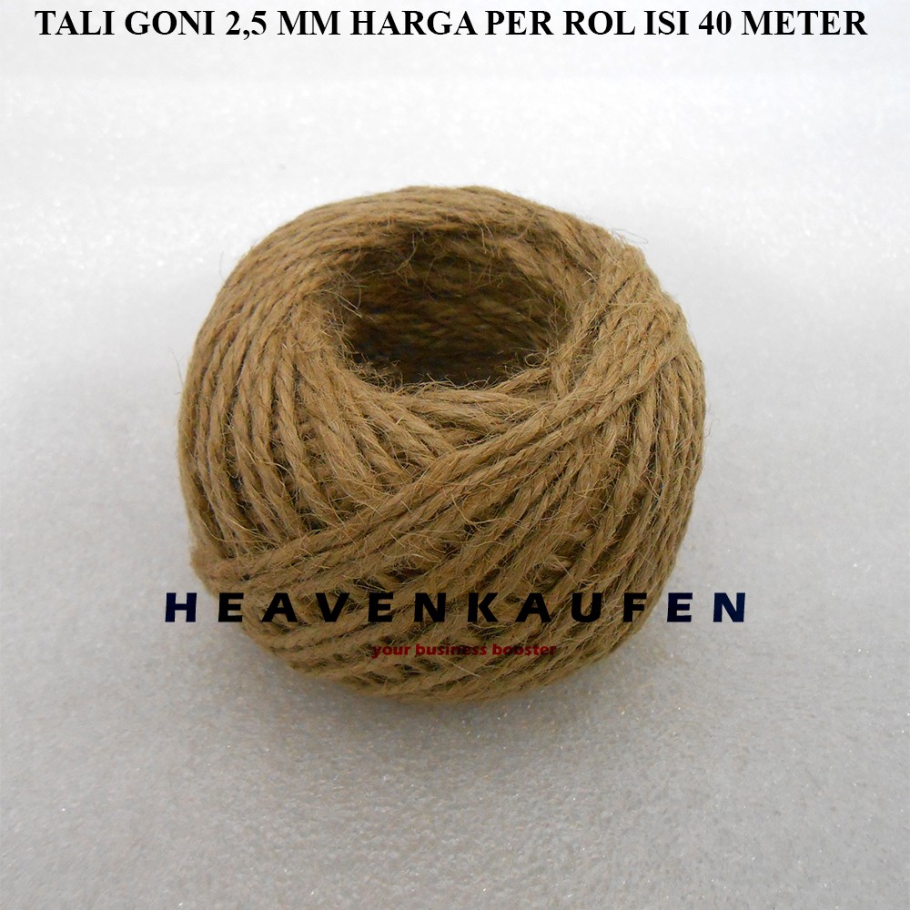 Tali Goni 2,5 mm Harga Per Rol isi 40 Meter Untuk Tali Undangan Craft Kerajinan Dll