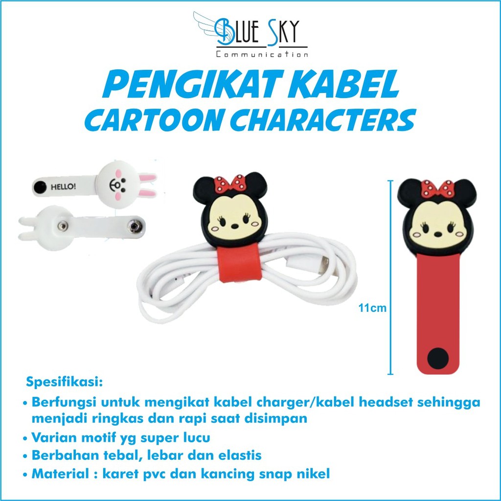 PENGIKAT KABEL 3D CARTOON CHARACTERS