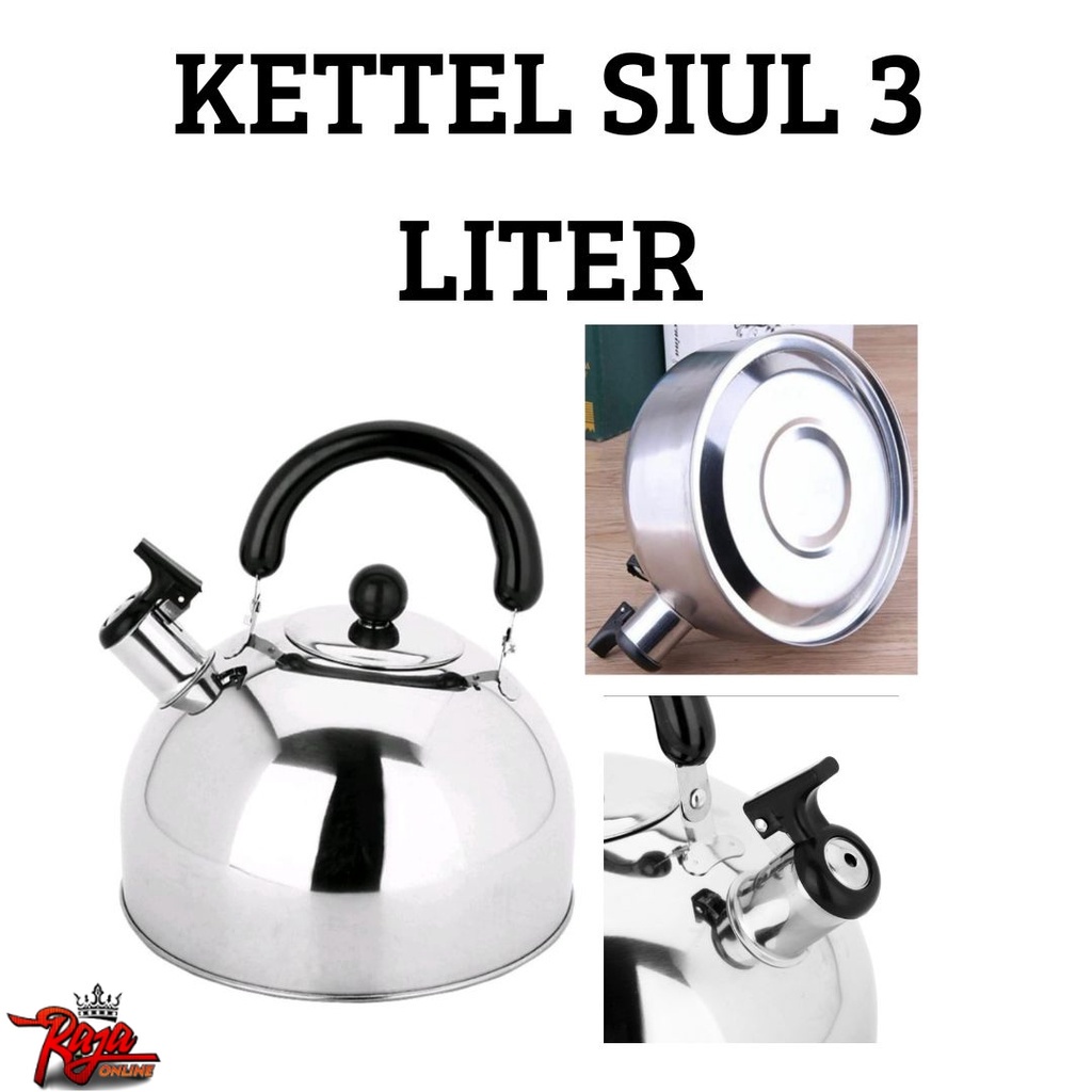 HKA3 - Teko Siul Stainless 3 Liter Whistling Kettle Stainless Steel