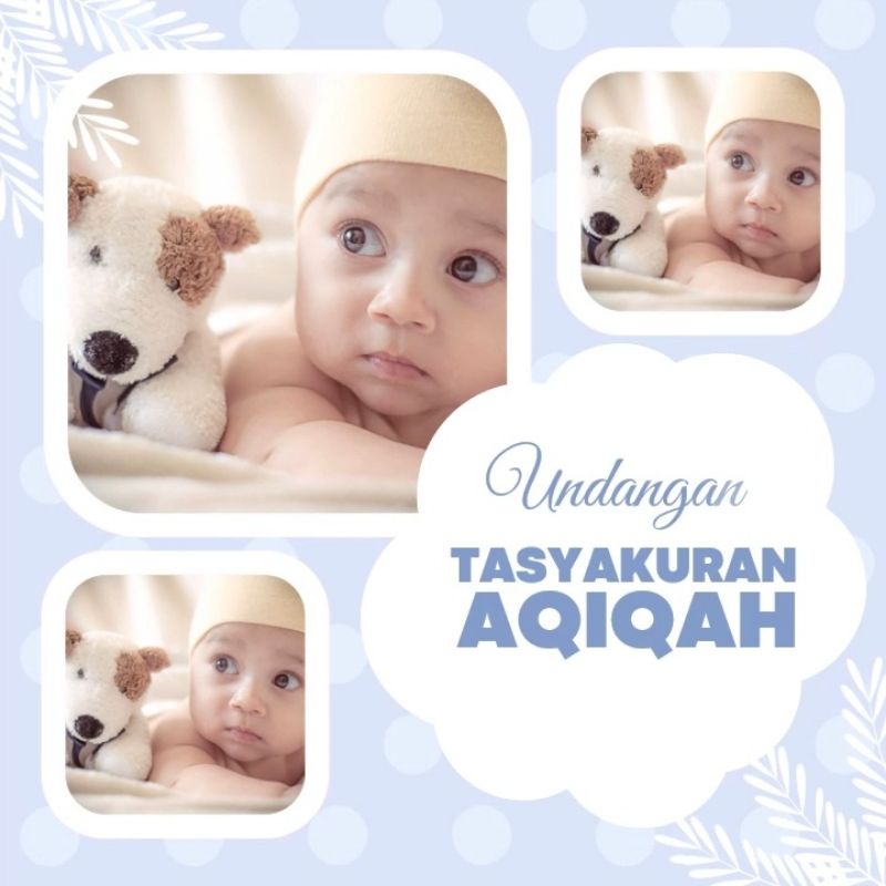 Undangan Digital Tasyakuran Aqiqah Baby Square pt.1. Template terbaru