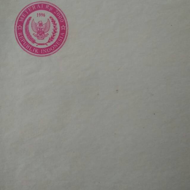 Kertas Segel Tahun 1996 Double