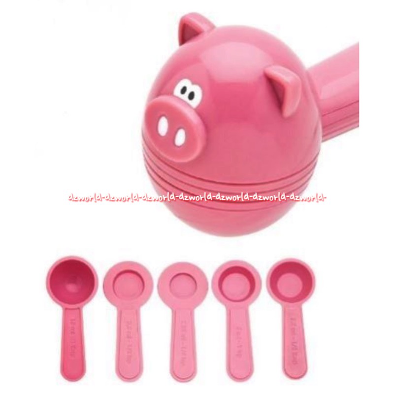 Joie Oink Oink Measuring Spoons Set Sendok Takar Piggy Pink Motif Pigy Joye