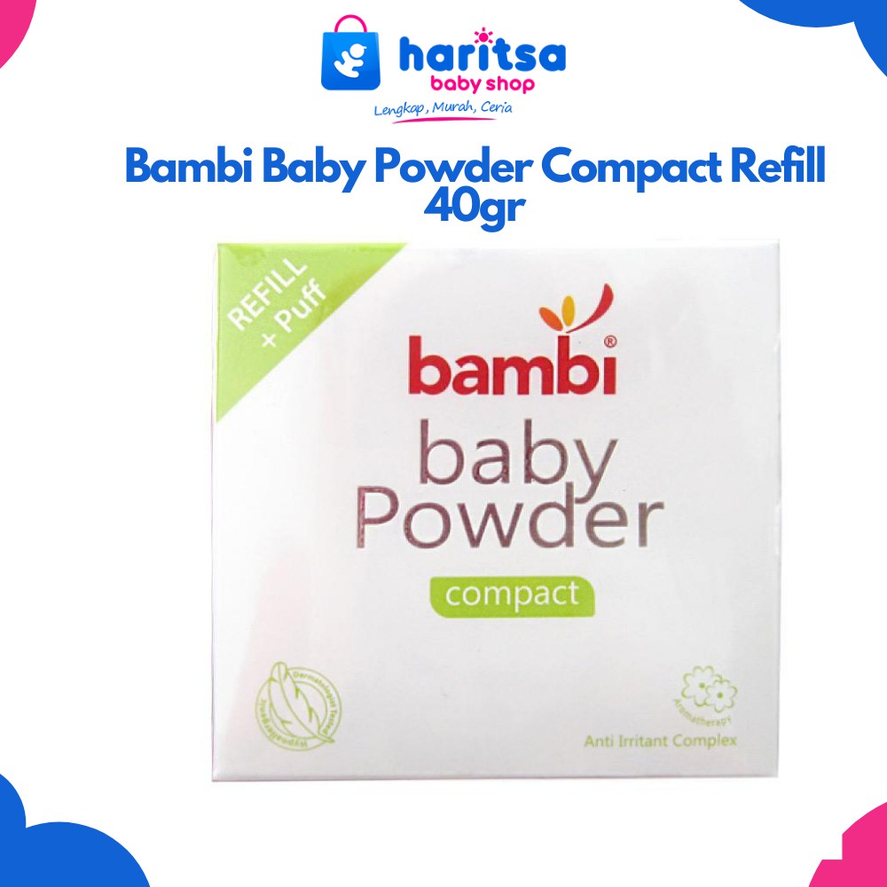 Bambi Powder Compact 40gr / Bambi Baby Powder Compact Refill 40gr / Compact Powder Dermecare