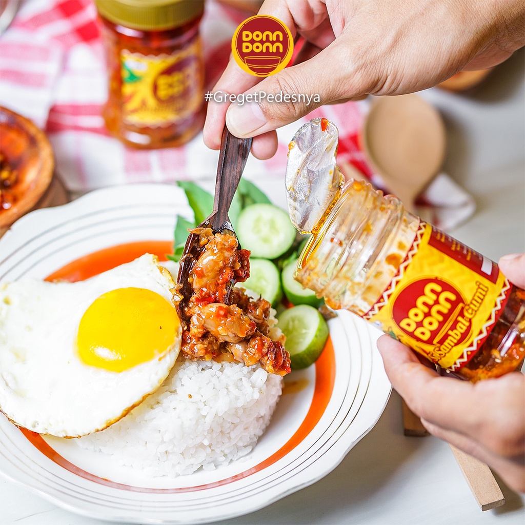 

SAMBAL CUMI PEDAS ASIN / SAMBEL CUMI PEDAS / SAMBAL BABY CUMI PEDAS ASIN FRESH DONNDONN 120ML