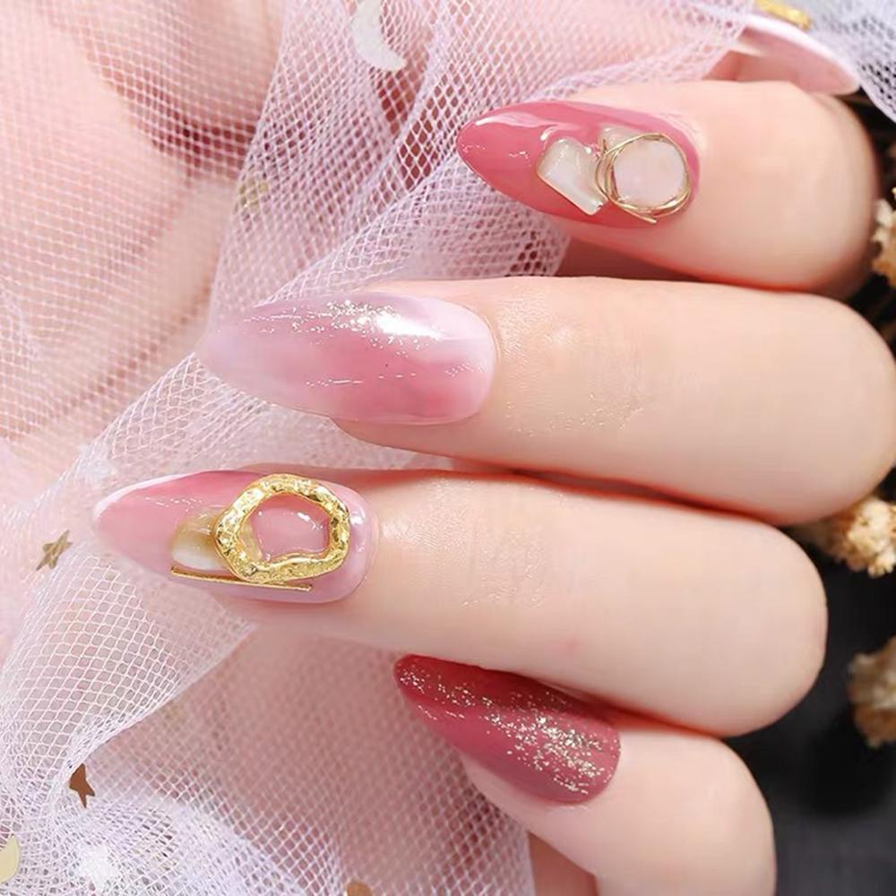 MXBEAUTY 3d Nail Art Dekorasi 20Pcs /set Jepang Berongga Manicure Aksesoris Paduan Tidak Teratur Bingkai Stiker Kuku